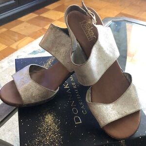 Silver Leather Sandals, by Riker antistress